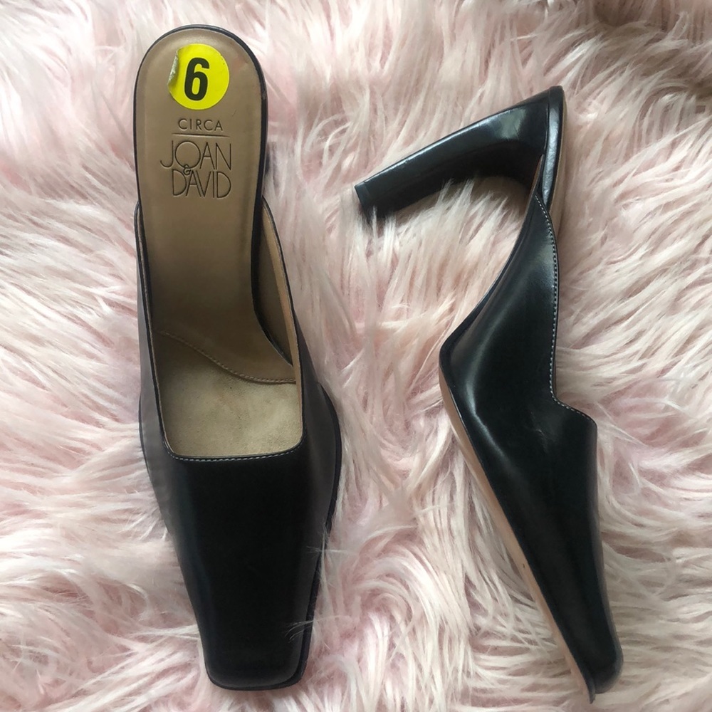circa joan and david shoes slip on square toe shoes black